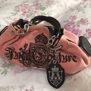 🌸 Vintage Y2K Pink Velvet Juicy Couture Bag 💗
